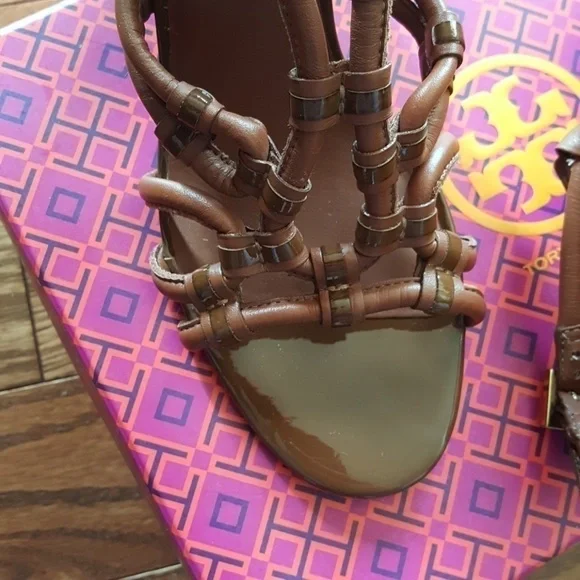 TORY Burch brown leather sandals - Picture 8 of 8